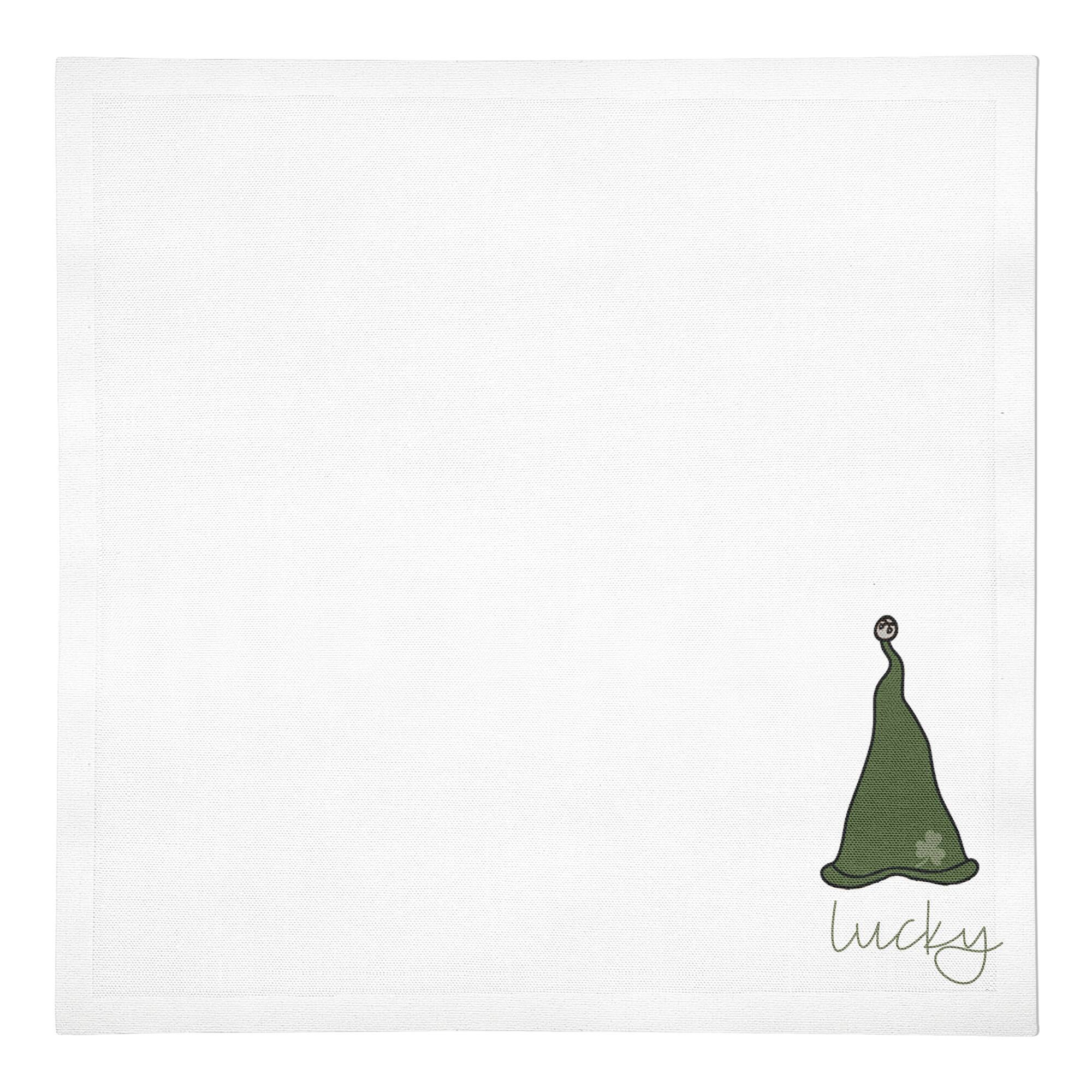 Leprechaun Gnome Napkin 10" x 10" Cotton Twill Napkin